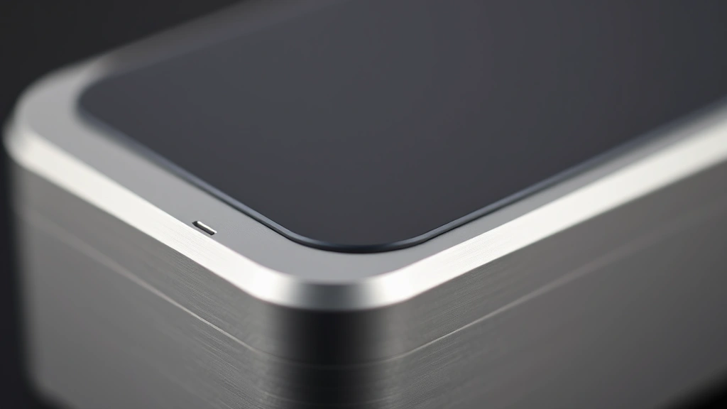 Close-up of sleek modern gadget showing premium materials, metallic finish, and precise engineering details, professional product photography