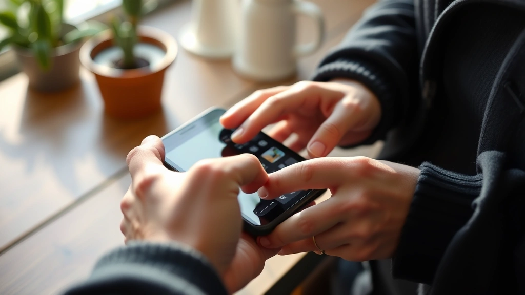 Hands-on product photography showing user interaction with gadget interface, natural lighting emphasizing ergonomic design and usability