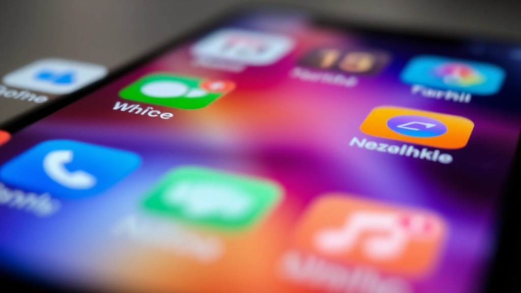 Close-up macro photography of smartphone screen showing colorful interface with smooth scrolling animation captured mid-motion with shallow depth of field
