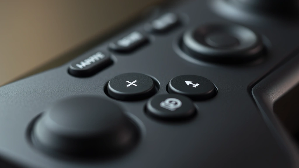 Close-up detail shot of gadget controls and buttons showing texture and material quality, shallow depth of field