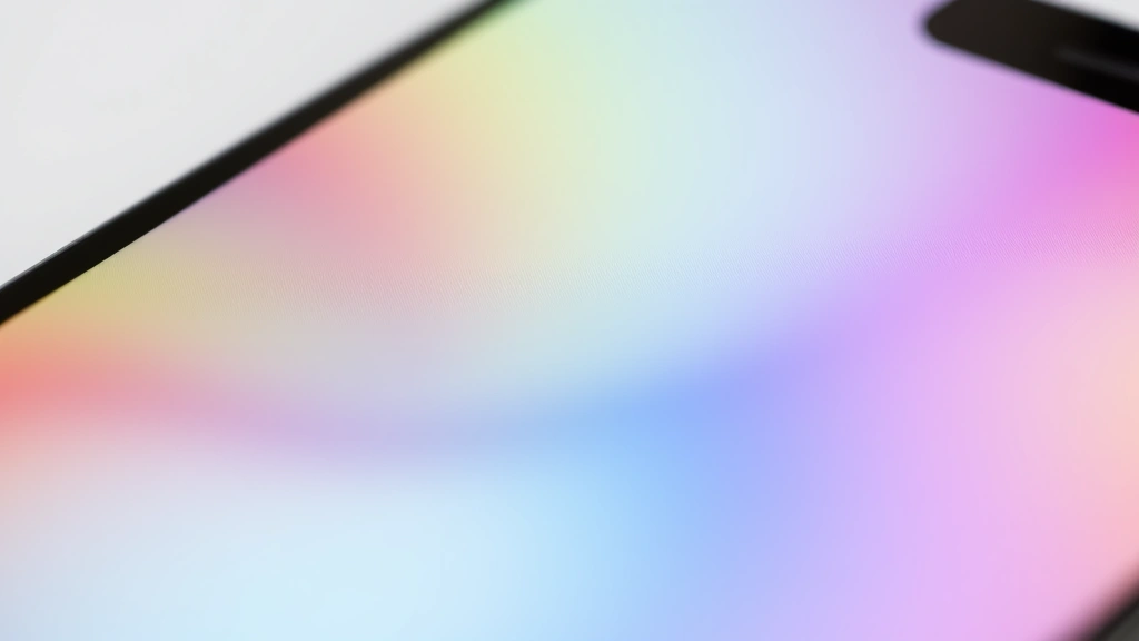 Close-up of smartphone display showing vibrant colors and sharp text with shallow depth of field, emphasizing screen quality and clarity
