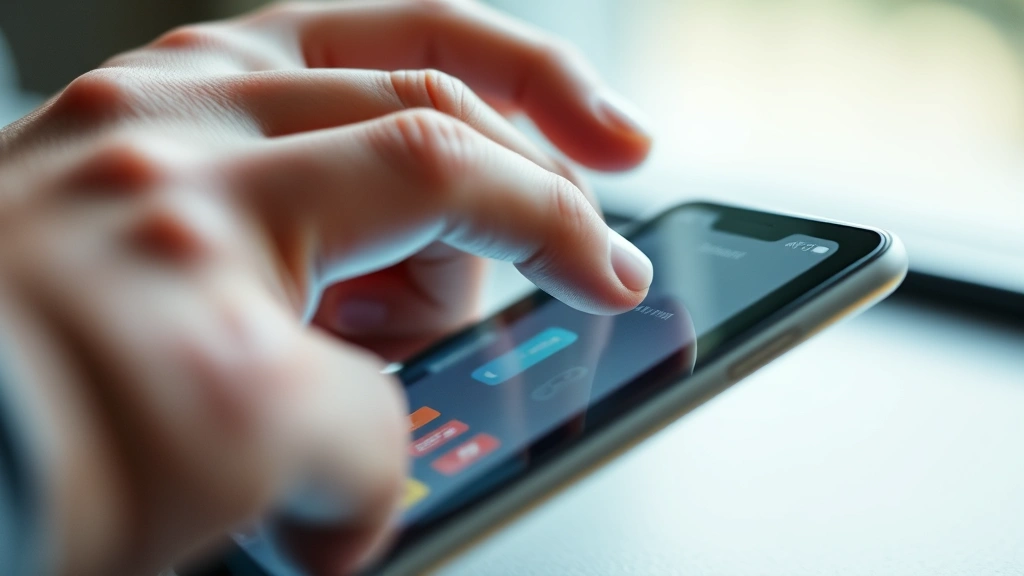 Hands-on testing of gadget interface showing responsiveness and usability, fingers interacting with device screen or buttons in realistic setting