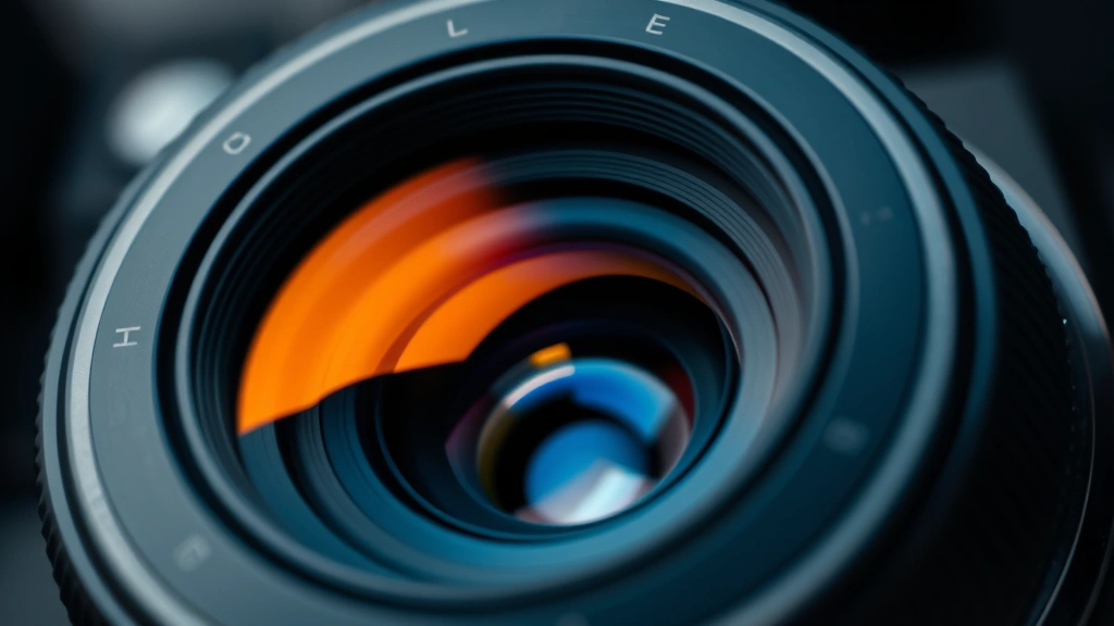 Detailed macro shot of advanced camera lens and sensor components, premium engineering visible, shallow depth of field